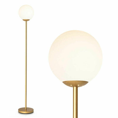 Glass Globe LED Floor Lamp w/ Acrylic Lampshade - Relaxacare