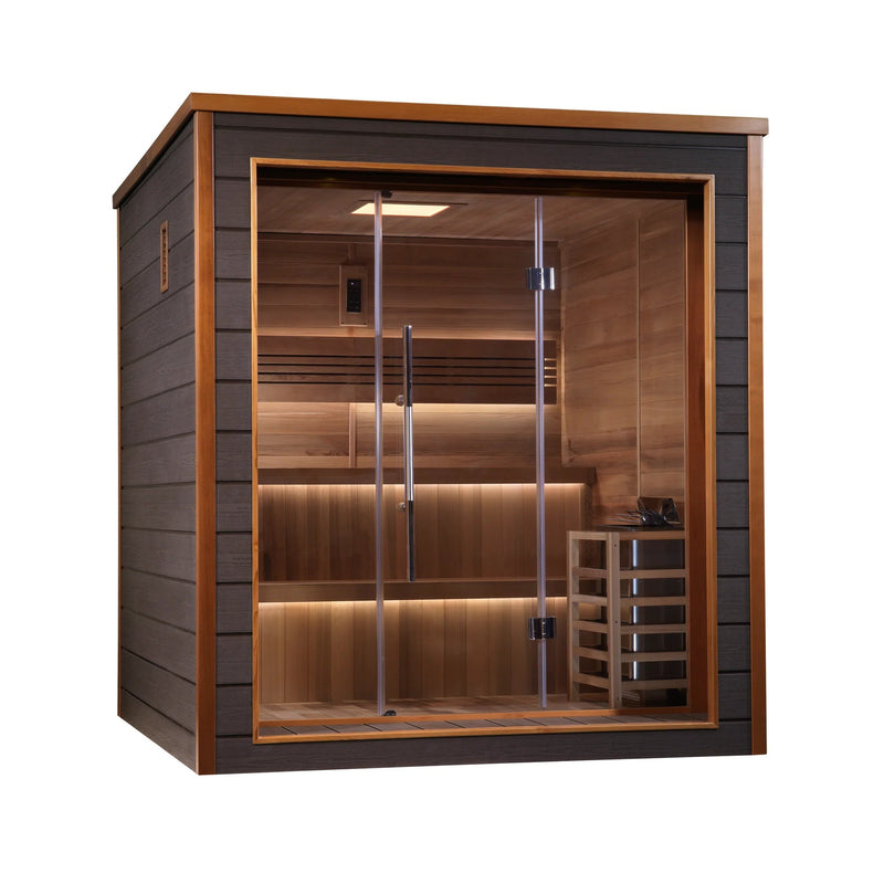 Golden Designs Bergen 4-6 Person 2 Tier Traditional Outdoor Sauna GDI-8206-01 - Relaxacare