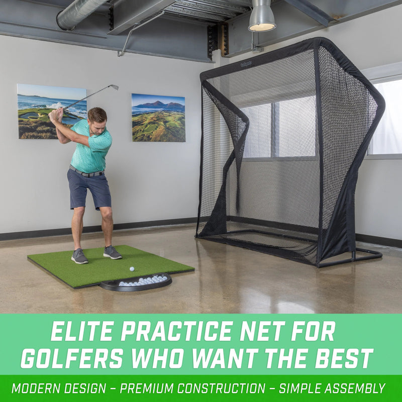 GoSports-Elite Golf Practice Net With Steel Frame 7x7 ft - Relaxacare