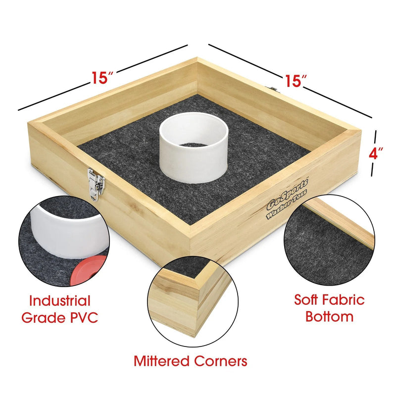 GoSports-Premium Birch Wood Washer Toss Game - Relaxacare