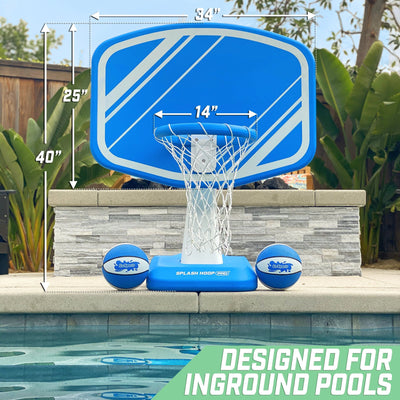 GoSports-Splash Hoop Pro Pool Basketball Blue - Relaxacare