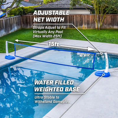 GoSports-Splash Net Pro Pool Volleyball Set Blue - Relaxacare