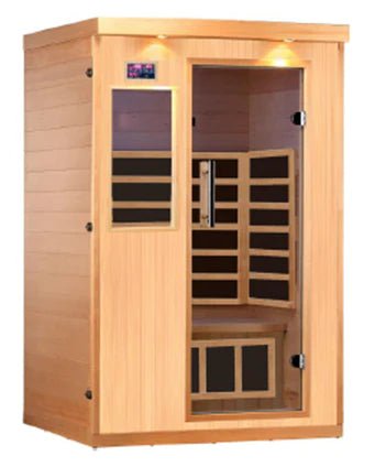 Great Lakes - Ultra Low EMP - Tremblant 2 Person Far Infrared Sauna with Upgraded Carbon Panel and Chromotherapy - Relaxacare