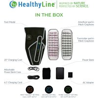 HealthyLine - Soft Portable Heated Gemstone Pad - Foot Model with Power-bank - Relaxacare