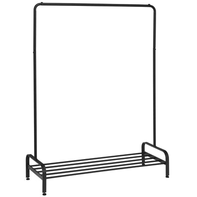 Heavy Duty Clothes Stand Rack with Top Rod and Lower Storage Shelf - Relaxacare