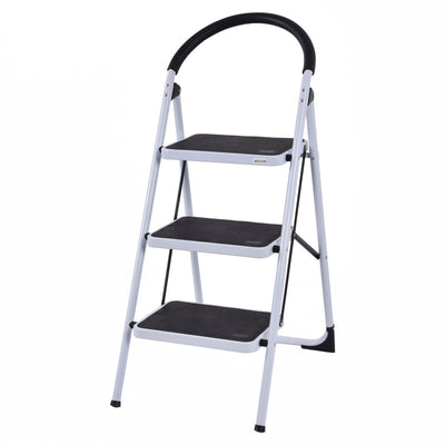 Heavy Duty Industrial Lightweight Folding Stool 3 Step Ladder - Relaxacare