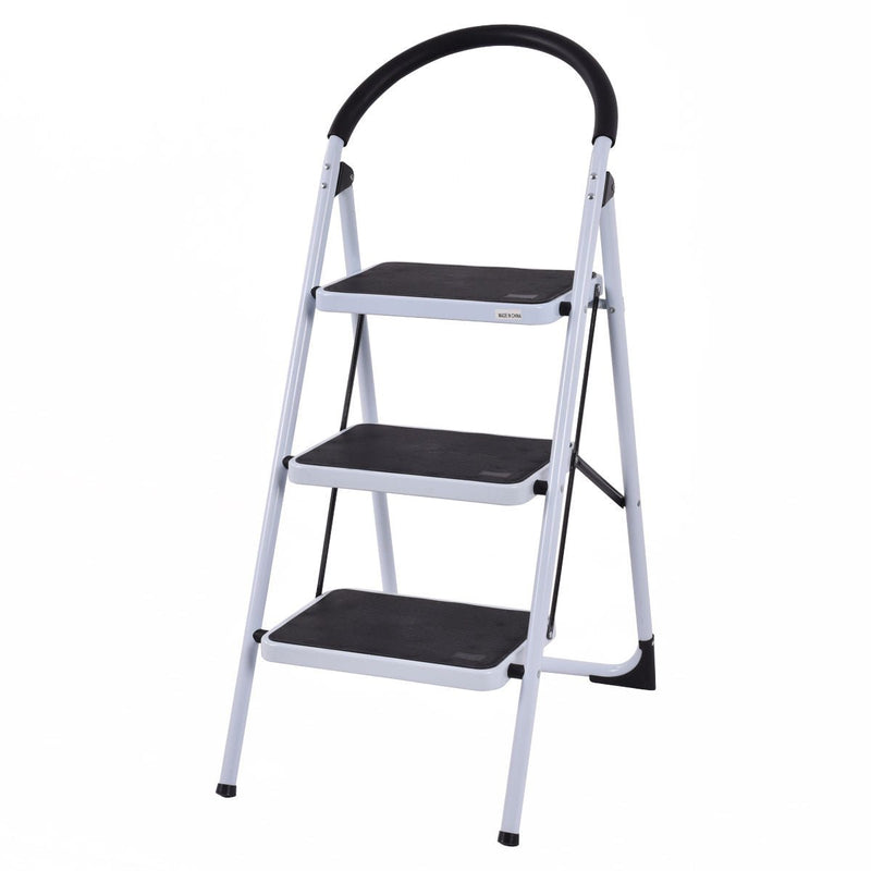 Heavy Duty Industrial Lightweight Folding Stool 3 Step Ladder - Relaxacare