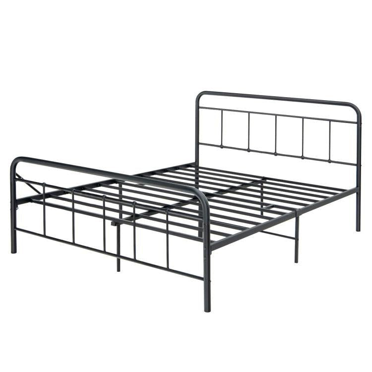 Heavy Duty Metal Platform Bed Frame with Headboard - Relaxacare