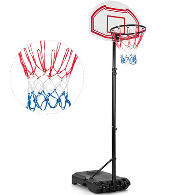 Height Adjustable Basketball Hoop with 2 Nets and Fillable Base - Relaxacare