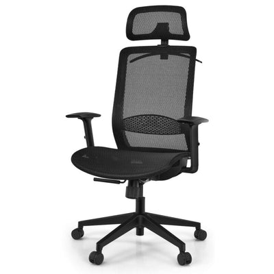 Height Adjustable Ergonomic High Back Mesh Office Chair with Hange-Black - Relaxacare