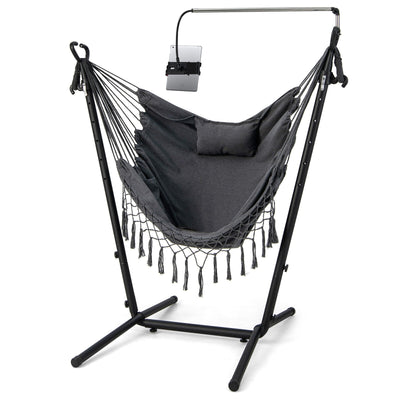 Height Adjustable Hammock Chair with Phone Holder and Side Pocket - Relaxacare