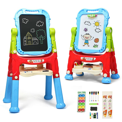 Height Adjustable Kids Art Easel Magnetic Double-Sided Board - Relaxacare
