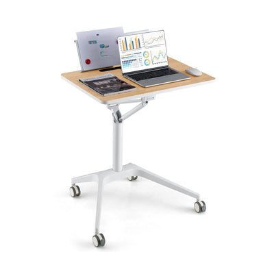 Height Adjustable Mobile Standing Desk with Detachable Holde - Relaxacare