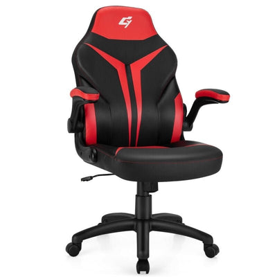 Height Adjustable Swivel High Back Gaming Chair Computer Office Chair-Red - Relaxacare