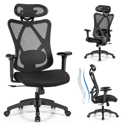 High Back Mesh Executive Chair with Adjustable Lumbar Support - Relaxacare