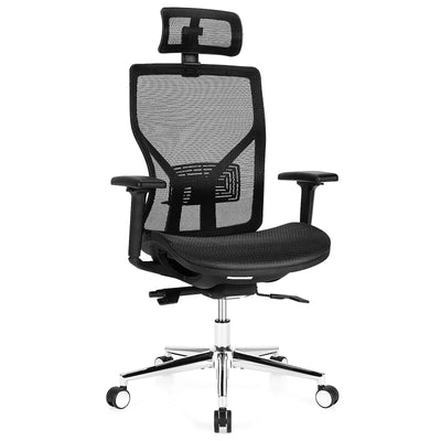High-Back Mesh Executive Chair with Sliding Seat and Adjustable Lumbar Support - Relaxacare