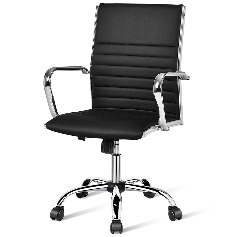 High Back Ribbed Office Chair with Armrests - Relaxacare