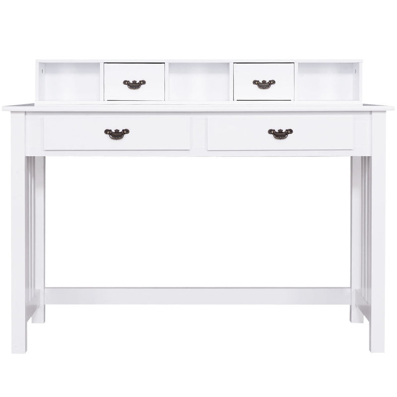 Home Office Writing Mission Computer Desk with 4-Drawer - Relaxacare