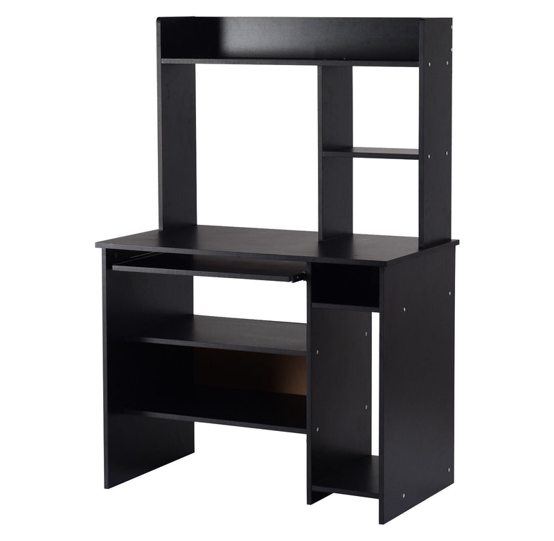 Hutch Storage Shelves Keyboard Tray Organizer Computer Desk - Relaxacare