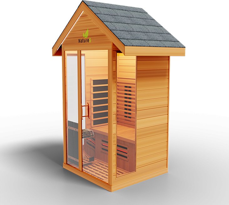 Hybrid Nature 5 Steam/Infared Outdoor sauna - Relaxacare