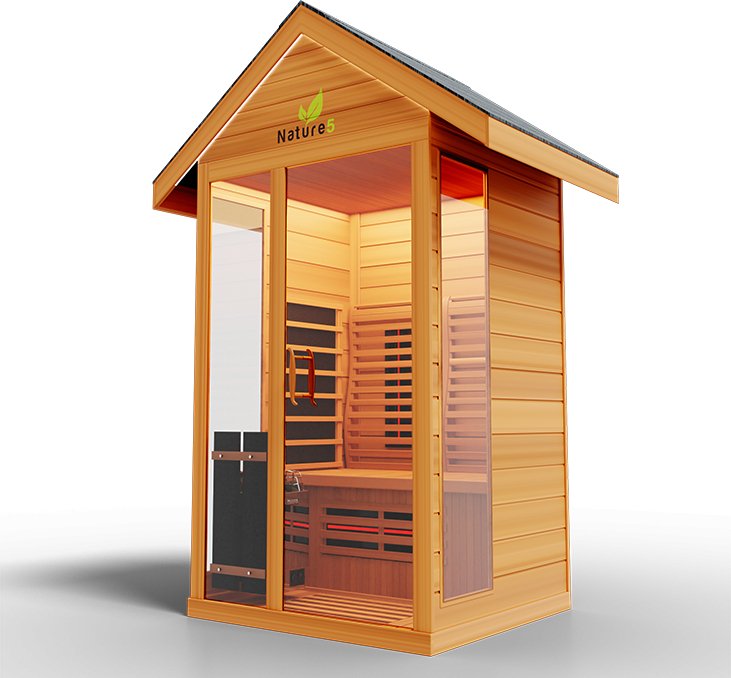 Hybrid Nature 5 Steam/Infared Outdoor sauna - Relaxacare
