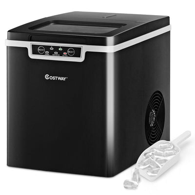Ice Maker Machine with Scoop & Basket Black - Relaxacare