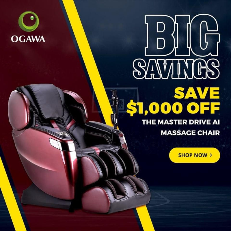 -1 left-Demo Unit-Special Buy-4D-OGAWA MASTER DRIVE AI MASSAGE CHAIR