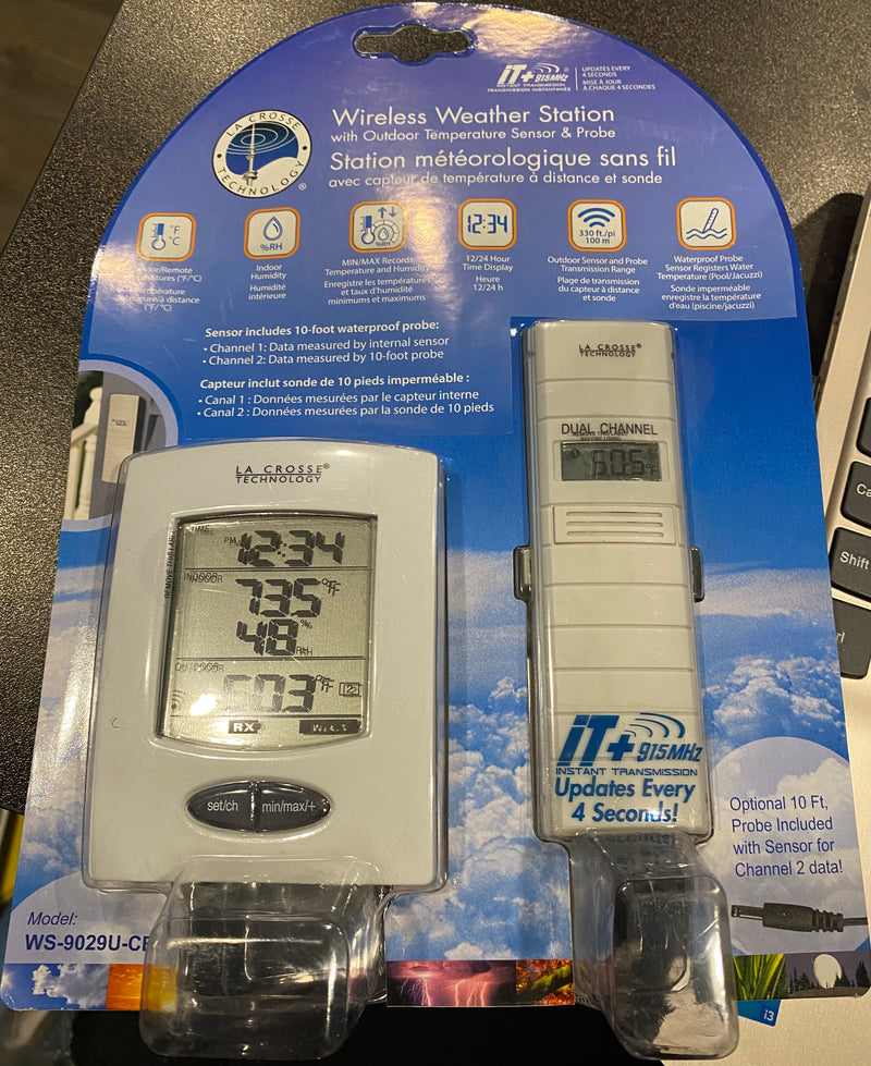 Clearance - Open Box - LA Crosse Technology Wireless Weather temperature Station with Sensor & Probe
