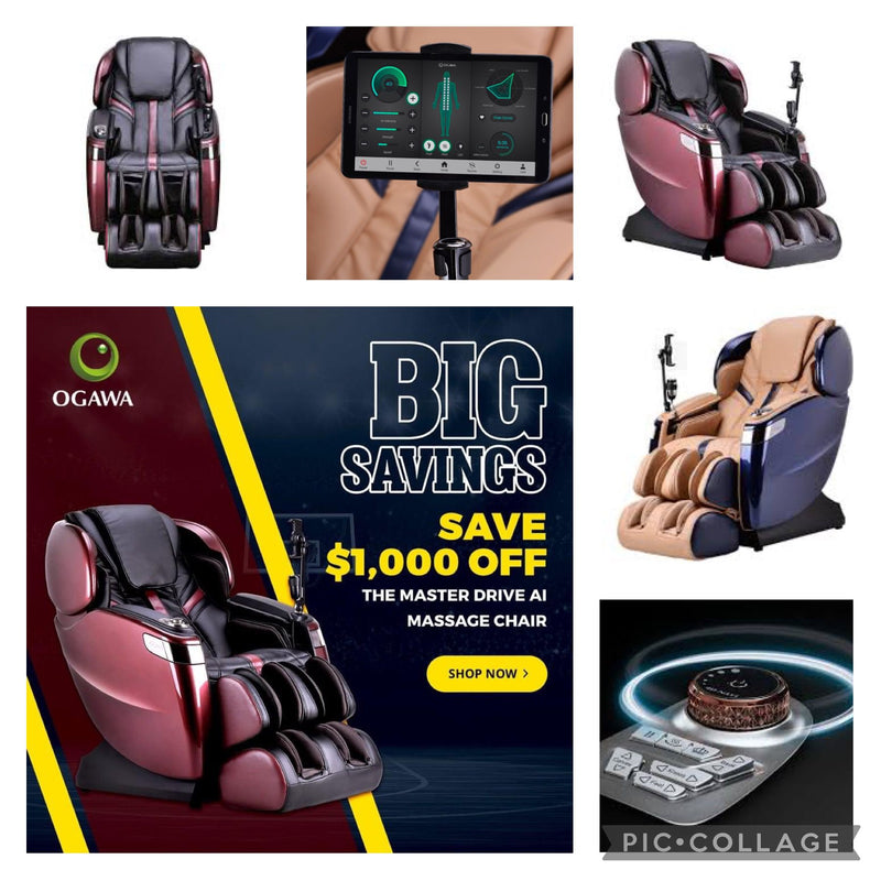 -1 left-Demo Unit-Special Buy-4D-OGAWA MASTER DRIVE AI MASSAGE CHAIR
