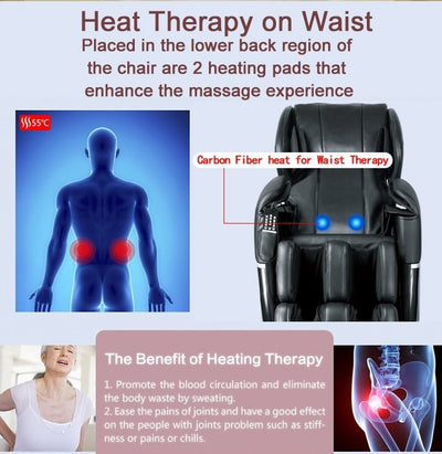 Sold Out-Brand New Full Body Zero Gravity Shiatsu Massage Chair Recliner w/Heat and Long Rail EC77