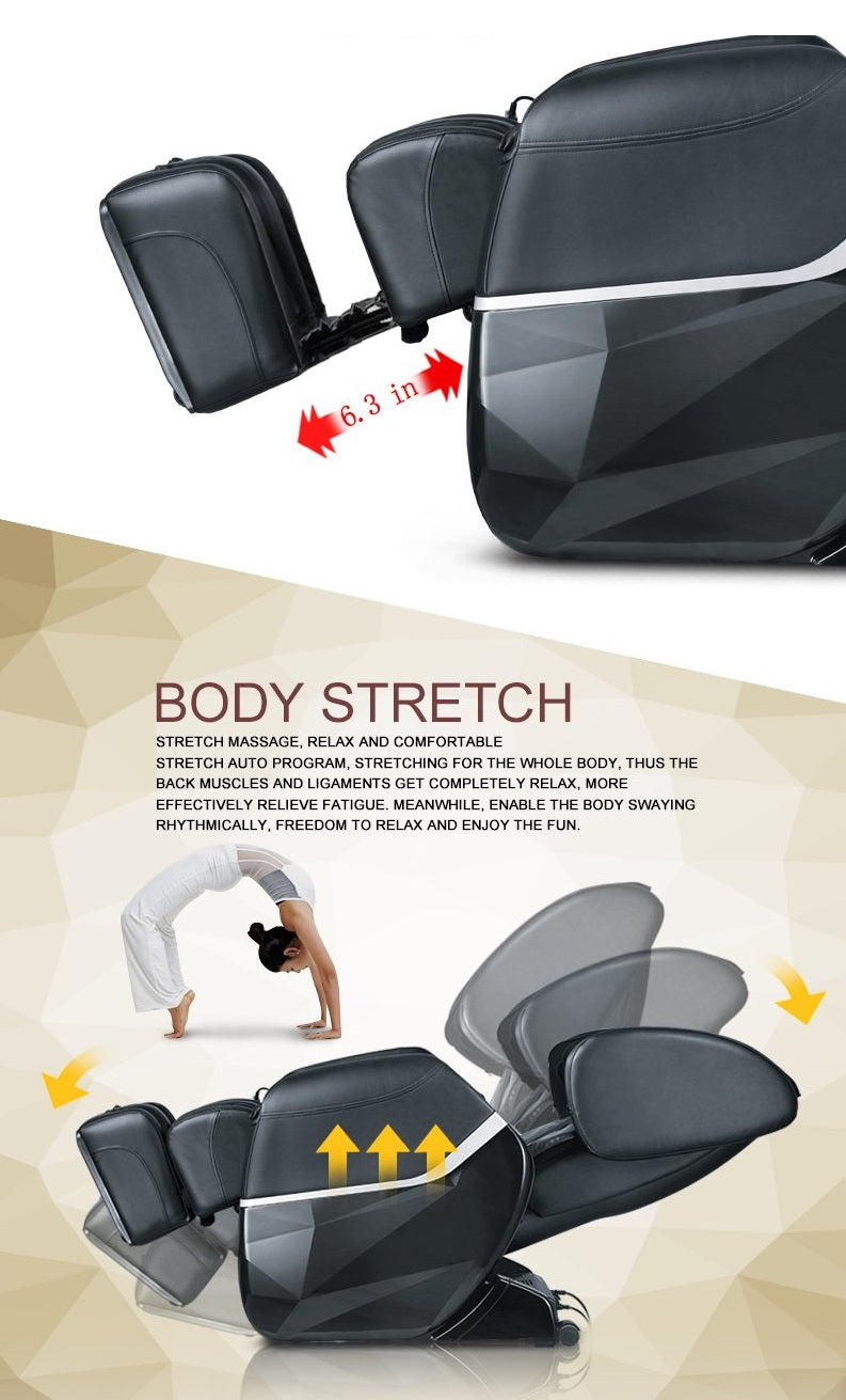 Sold Out-Brand New Full Body Zero Gravity Shiatsu Massage Chair Recliner w/Heat and Long Rail EC77
