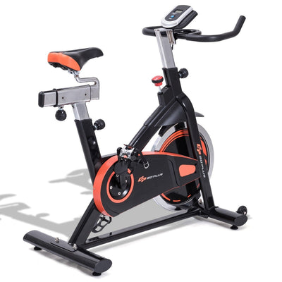 Indoor Fixed Aerobic Fitness Exercise Bicycle with Flywheel and LCD Display - Relaxacare