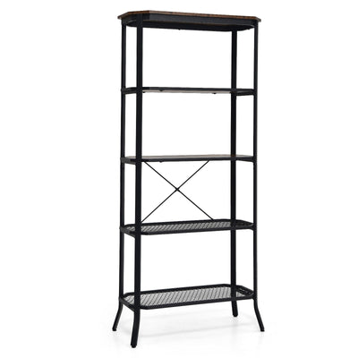 Industrial 5-Layer Bookshelf with Out-Stretched Legs - Relaxacare