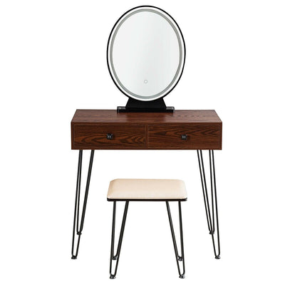 Industrial Makeup Dressing Table with 3 Lighting Modes - Relaxacare