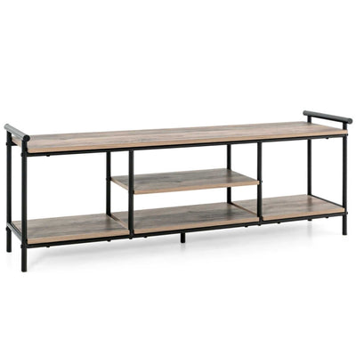 Industrial TV Stand for TVs up to 60 Inch with Storage Shelves - Relaxacare
