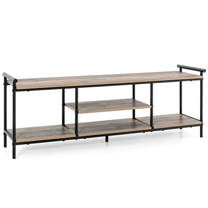 Industrial TV Stand for TVs up to 60 Inch with Storage Shelves - Relaxacare