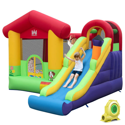 Inflatable Bounce House with Ocean Balls and 735W Air Blower - Relaxacare