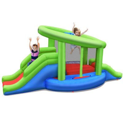 Inflatable Dual Slide Basketball Game Bounce House Without Blower - Relaxacare