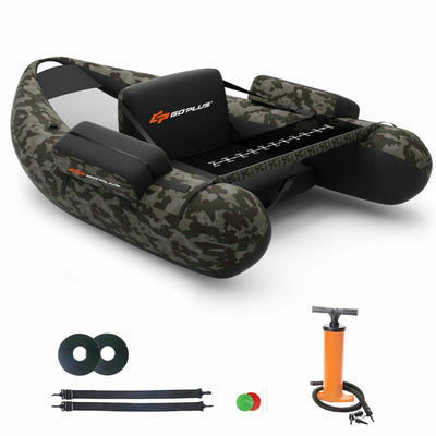Inflatable Fishing Float Tube with Pump Storage Pockets and Fish Ruler - Relaxacare
