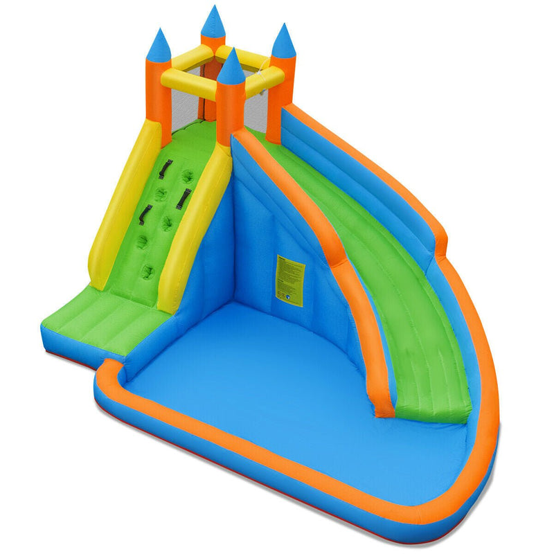 Inflatable Mighty Bounce House Jumper with Water Slide without Blower - Relaxacare