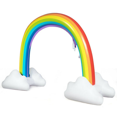Inflatable Rainbow Sprinkler Backyard Games Outside Water Toy Yard - Relaxacare