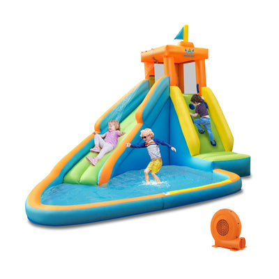 Inflatable Water Slide Kids Bounce House with 750W Blower - Relaxacare