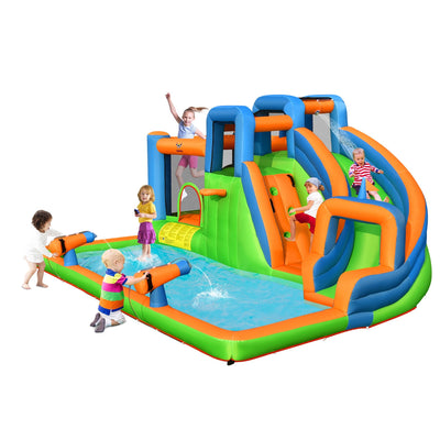Inflatable Water Slide with Dual Climbing Walls and Blower Excluded - Relaxacare