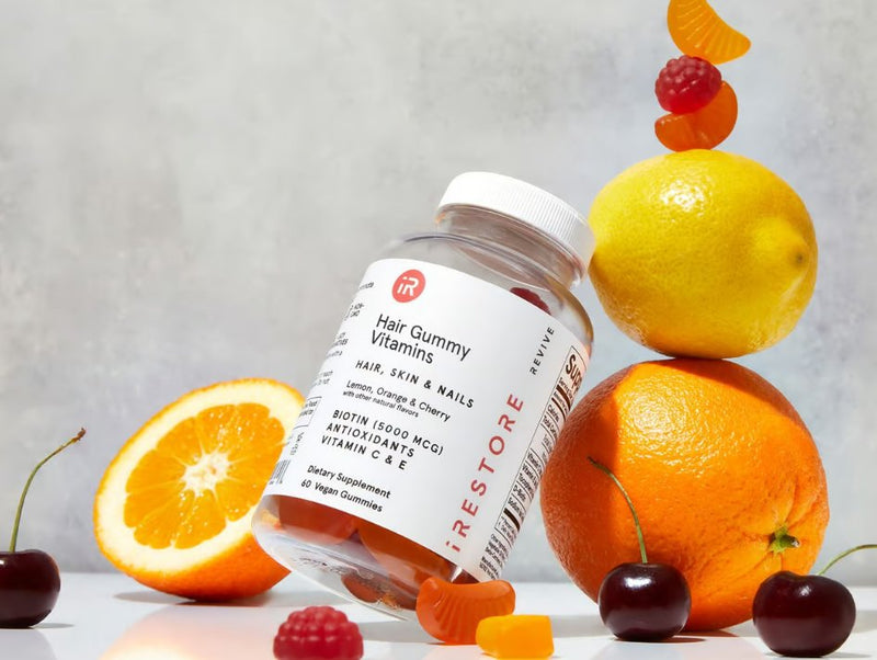 IRESTORE - REVIVE Hair Growth Gummy Vitamins - Nourishes Hair/Skin/Nails - Relaxacare