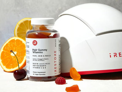 IRESTORE - REVIVE Hair Growth Gummy Vitamins - Nourishes Hair/Skin/Nails - Relaxacare