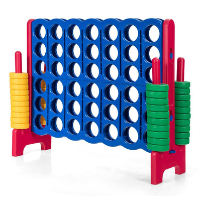 Jumbo 4-to-Score Giant Game Set with 42 Jumbo Rings and Quick-Release Slider - Relaxacare