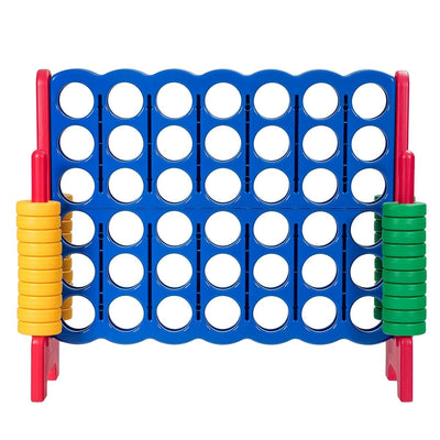 Jumbo 4-to-Score Giant Game Set with 42 Jumbo Rings and Quick-Release Slider-Red - Relaxacare