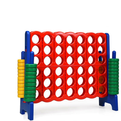 Jumbo 4-to-Score Giant Game Set with 42 Jumbo Rings & Quick-Release Slider-Blue - Relaxacare