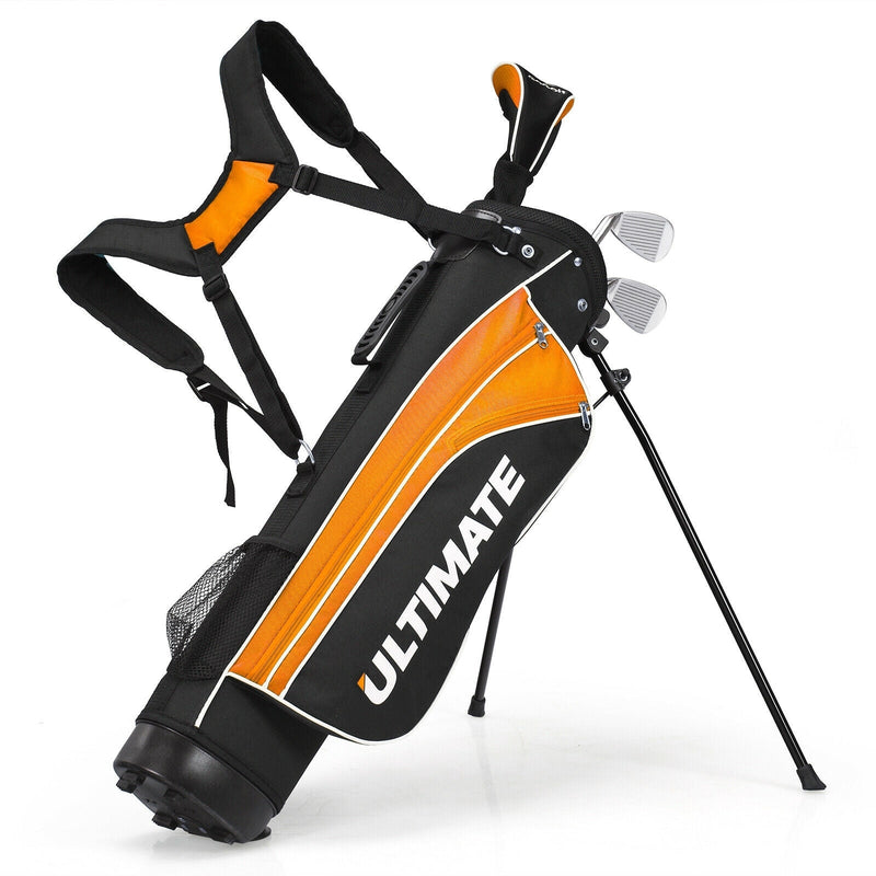 Junior Complete Golf Club Set for Age 8 to 10-Orange - Relaxacare