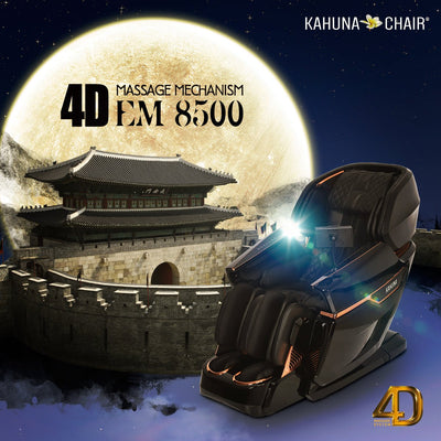 Kahuna-4D Active Stretch-3D foot Massage Chair– with Calf rollers-EM 8500 - Relaxacare